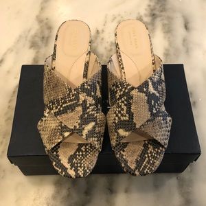 Cole Haan Snake Print / Python Wedge Sandal